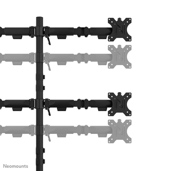 Neomounts DS60-600BL2-2  Monitorarm voor vier schermen 10-32"