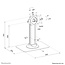 Neomounts DS15-631BL1 Tablet standaard bureau en wand - max 3 kg - vergrendelbaar