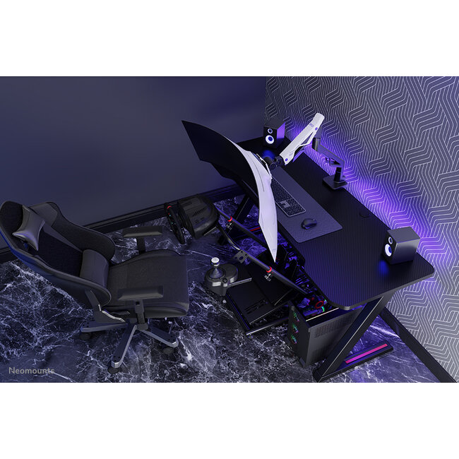 Neomounts DS70-256BL1 Gaming Monitorarm 24-57" - Gasveer - Topfix - 180°-stop