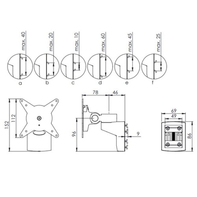 Dataflex Viewlite monitorarm - rail 402