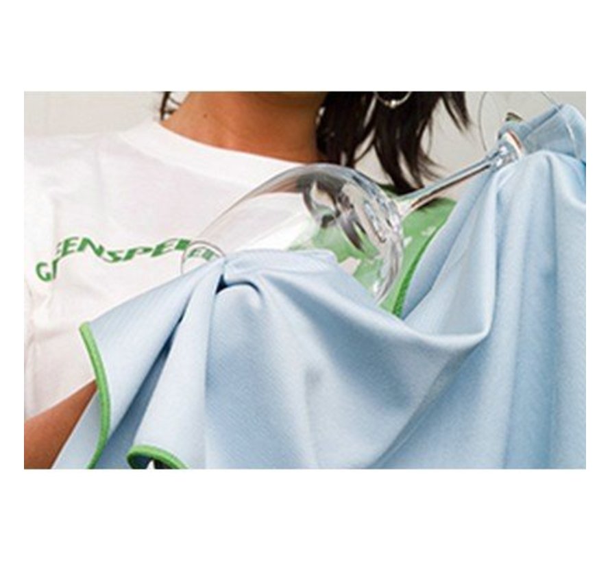 Microvezel glas en poleerdoek 70x61cm blauw