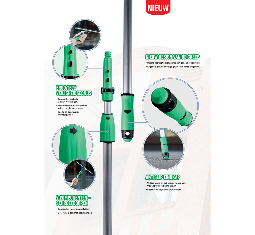 Optiloc Telescoopsteel 2x150cm