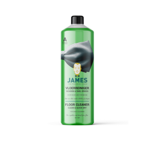 James Vloerreiniger (voorheen Laminaatreiniger) Schoon & Snel Droog (A) - 1 liter fles
