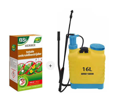 BSI Herbex Unkrautbekämpfung + Rückenspritze Professional - 12 Liter