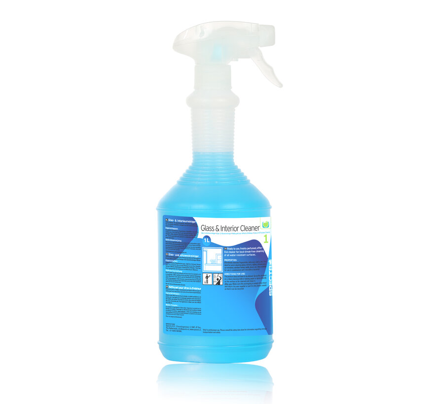 Professionele Glas- & Interieurreiniger - 1 liter sprayflacon