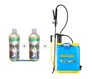 Biomos - 2x 1 liter + Rugspuit Prof. 12 ltr. VOORDEELSET