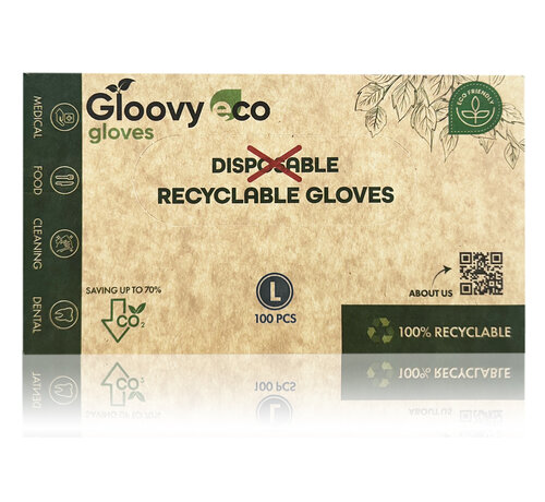 Gloovy Eco Gloves - nachhaltige Handschuhe - schwarz – 100 Stück