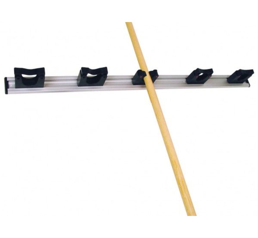 Wandstrip 90cm met klemmen zwart 3x 20/30 2x30/40