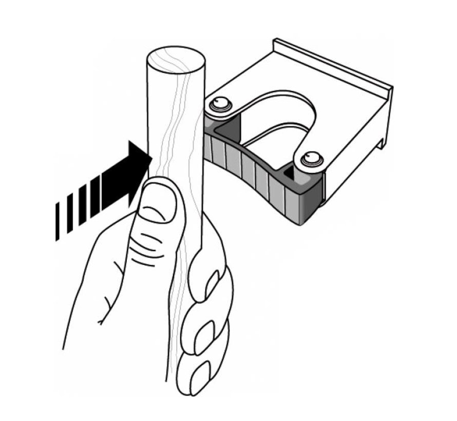 Haak voor wandstrip 25 mm zwart
