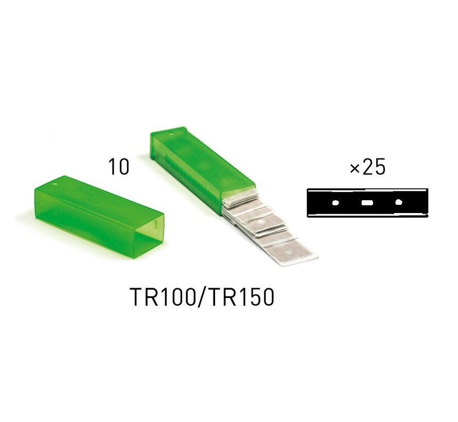 Ergo Glasschraper Reservemes 25 stuks