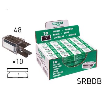 Unger Veiligheidsschraper Reservemes 10 stuks