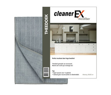 ThuisSchoonmaken Microvezel theedoek 65x50cm grijs