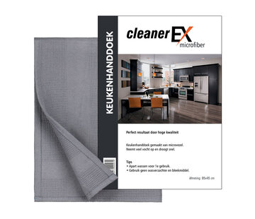 ThuisSchoonmaken Microvezel keukendoek 75x45cm grijs