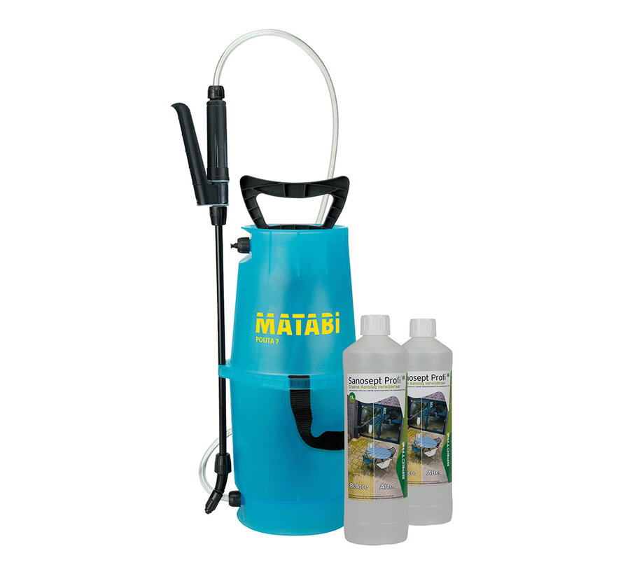 2x Sanosept Profi+Drukspuit