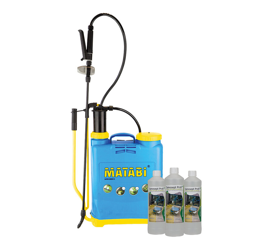 3x Sanosept Profi+Rugspuit