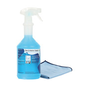 Glasreiniger met doek