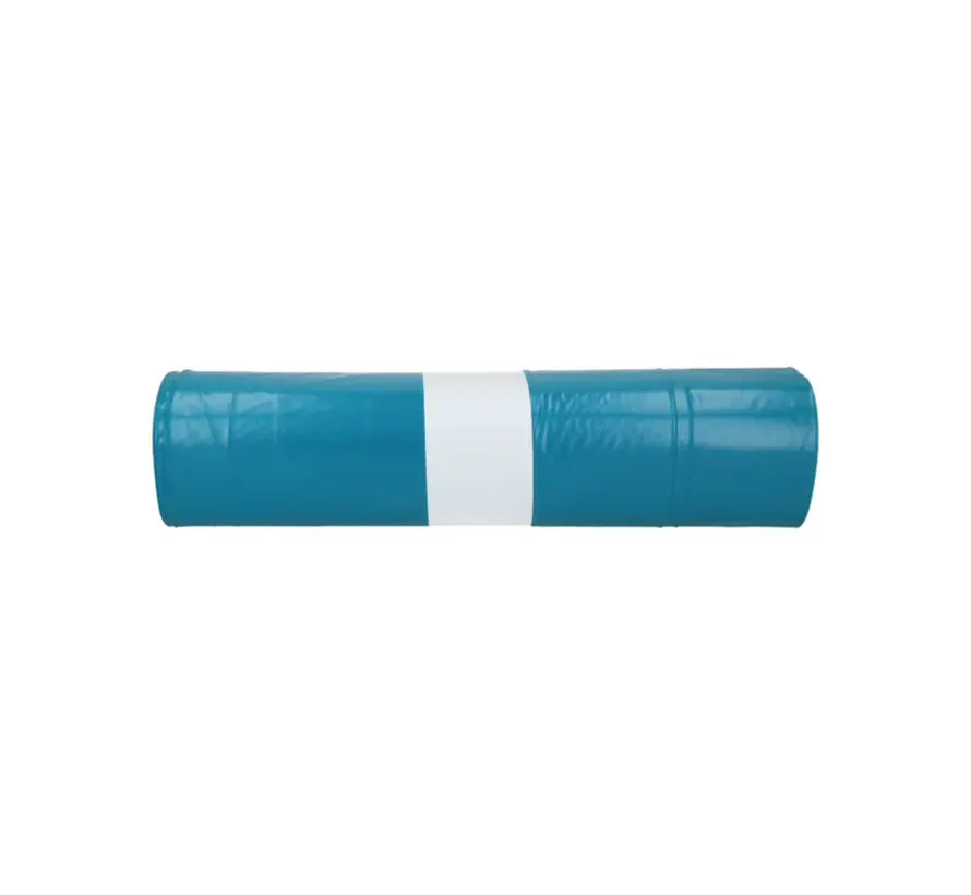 Afvalzak LDPE 80x110cm T60 Blauw rol a 20 stuks