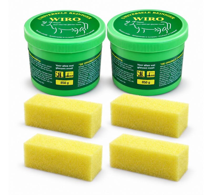 Universele Reinigingssteen 2x850 gram (incl 4x Spons)
