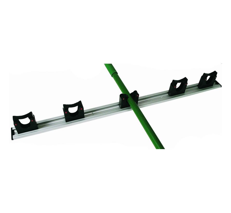 Wandstrip 90cm met klemmen zwart 3x 20/30 2x30/40