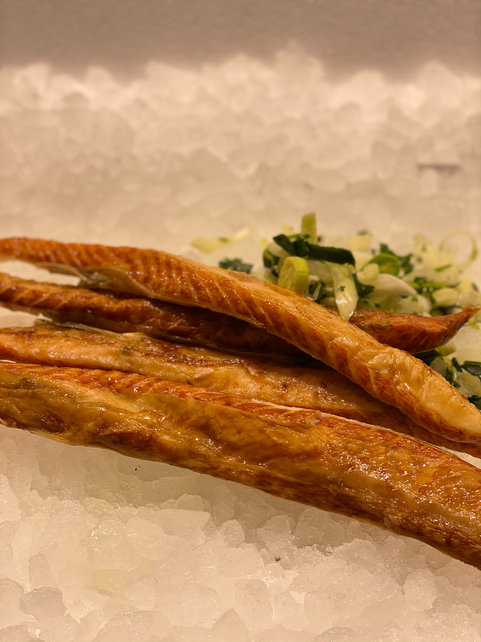 Zalmbuikjes ( warmgerookt )