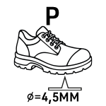 Anti-perforatiezool van metaal 4,5 mm