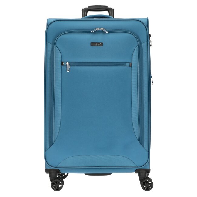 d & n Travel Line 6474 4-wiel Trolley 78 cm Aqua Blauw