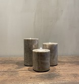 De Appelgaard Set waxine houders bruin marmer