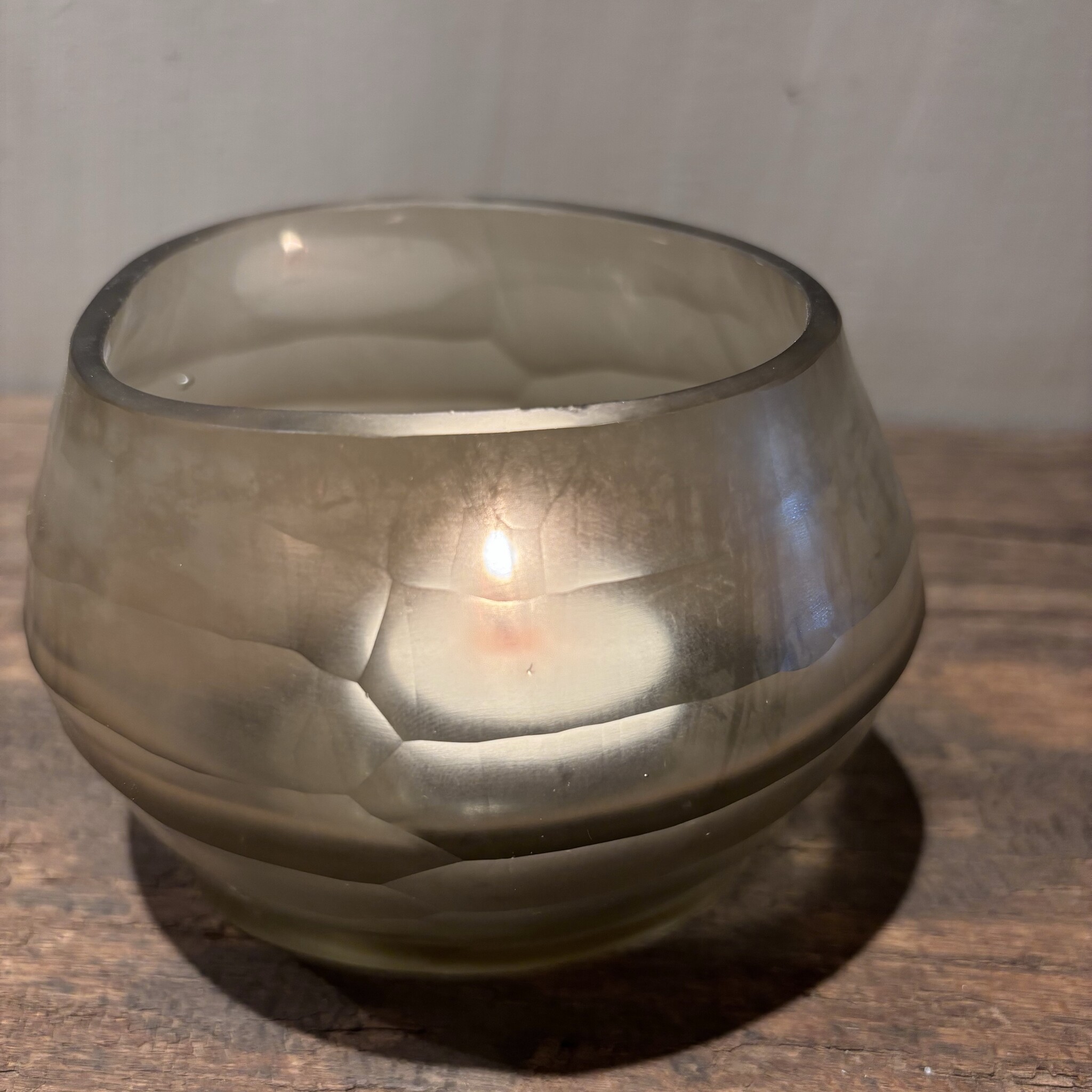 DekoCandle T-light Holder Oval Light Smoke