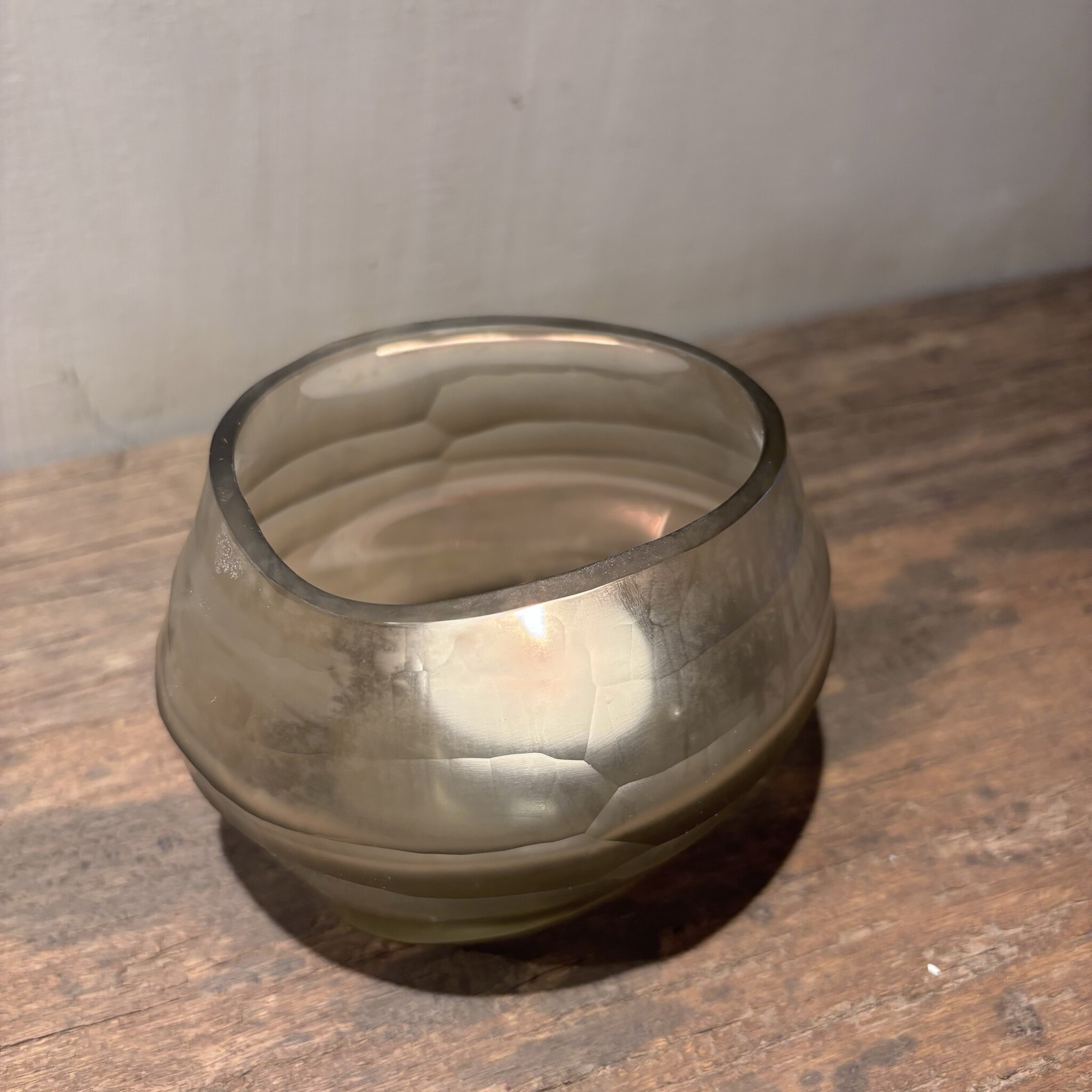 DekoCandle T-light Holder Oval Light Smoke
