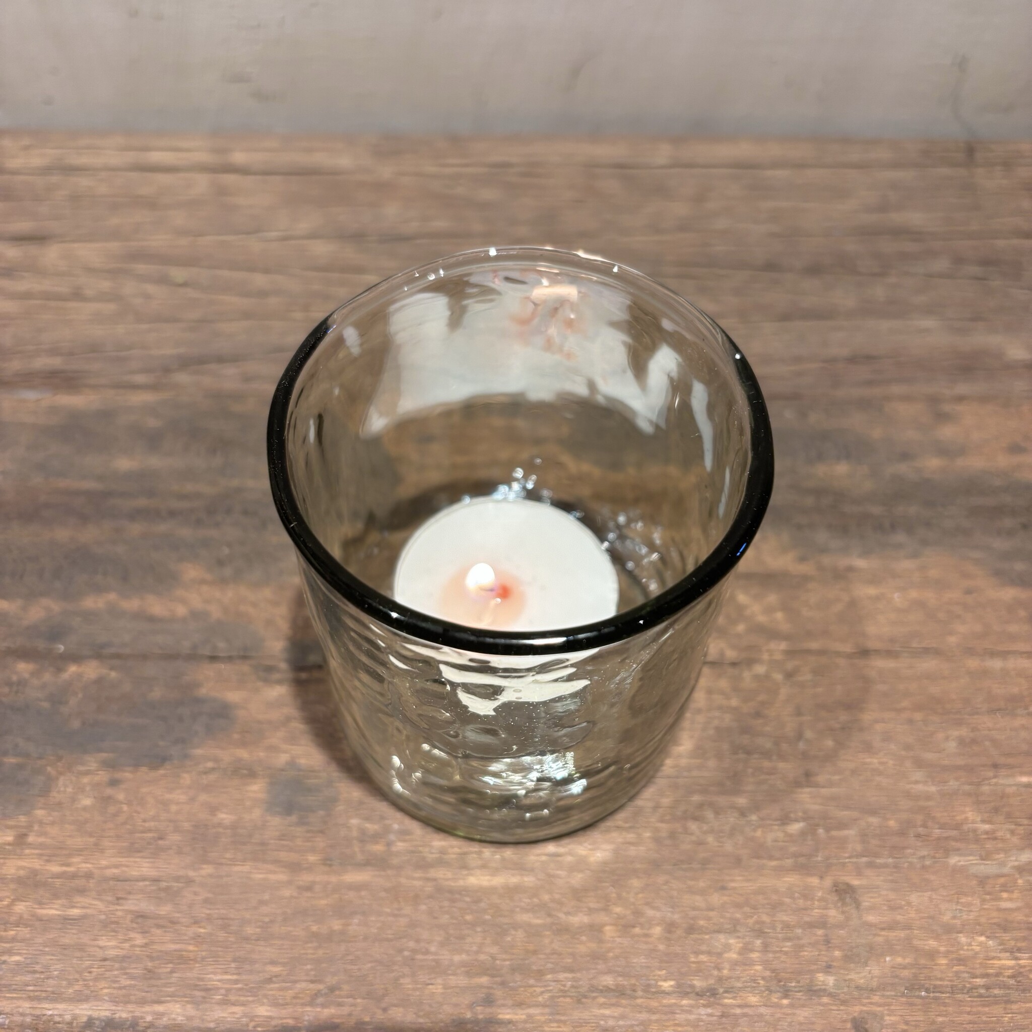 DekoCandle T-light Holder Hammered Green