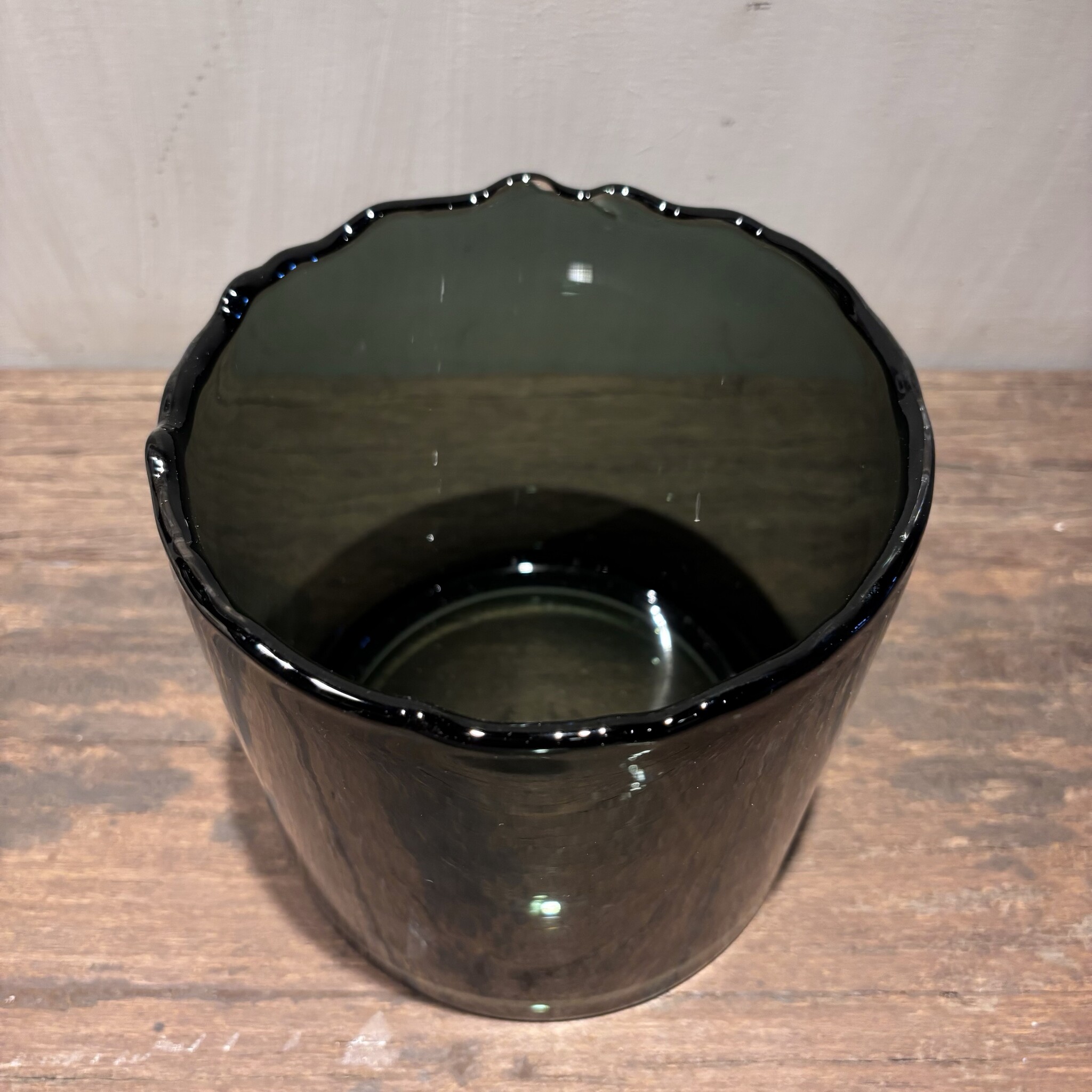 DekoCandle Vaas Organic Rim Smoke Large