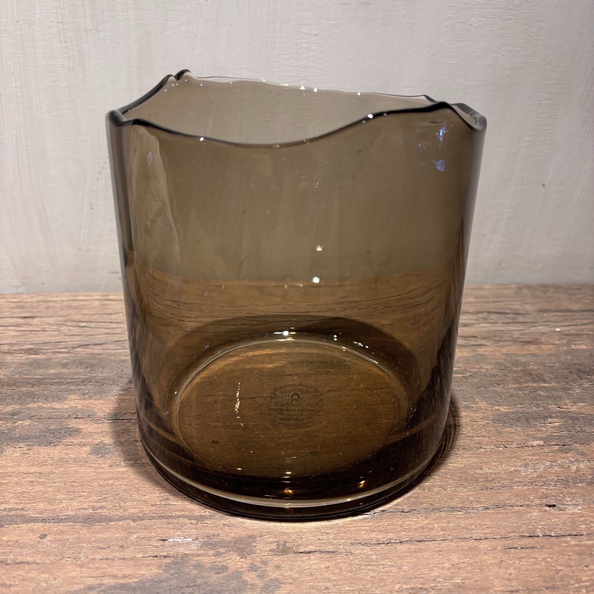DekoCandle Vaas Organic Rim Mocha Large