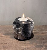 De appelgaard Waxinelichthouder Versteend Hout
