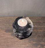 De appelgaard Waxinelichthouder Versteend Hout
