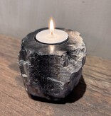 De appelgaard Waxinelichthouder Versteend Hout