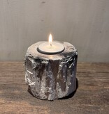 De appelgaard Waxinelichthouder Versteend Hout