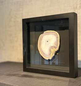 De appelgaard lijst met kristal taupe-wit