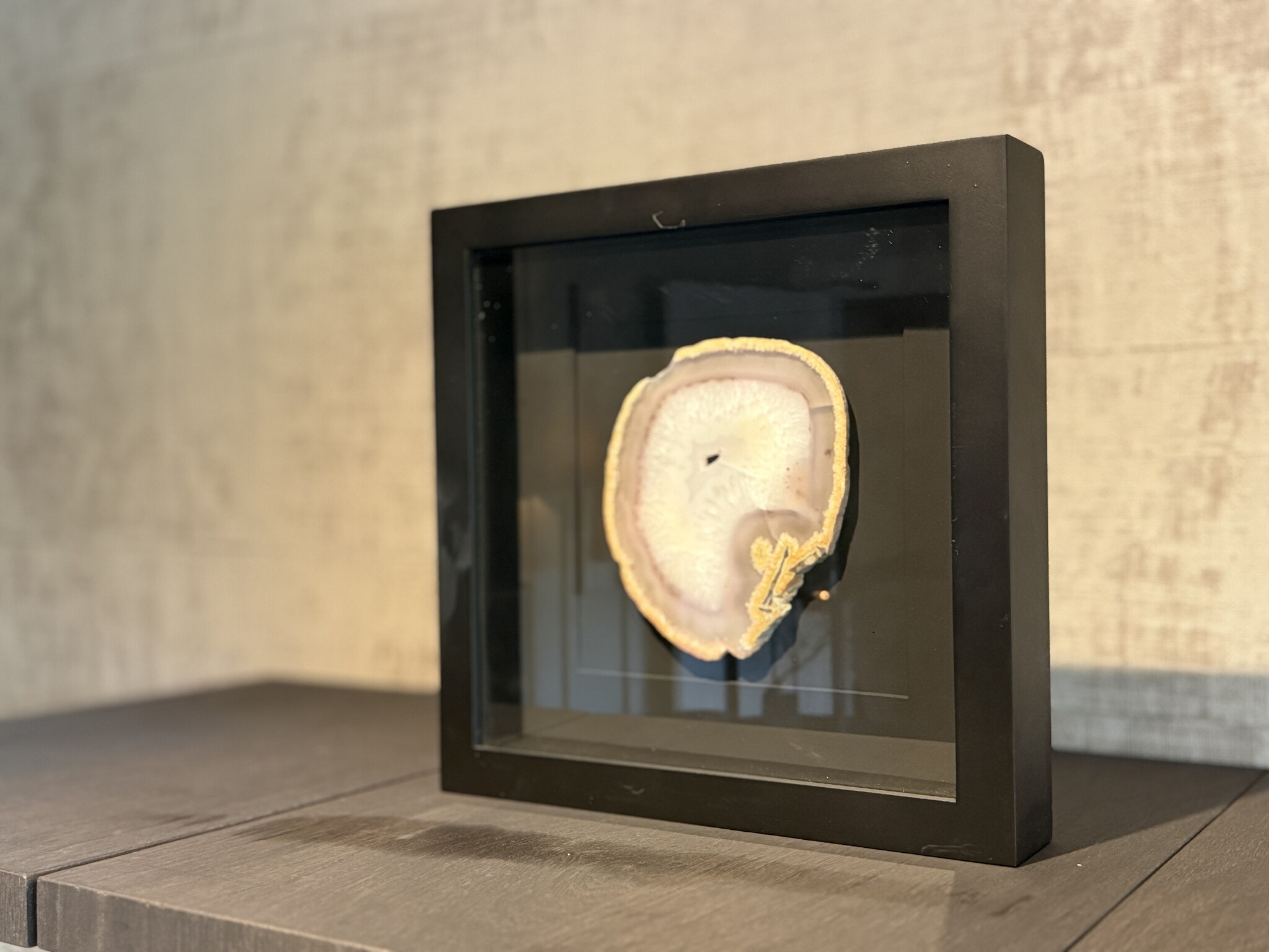 De appelgaard lijst met kristal taupe-wit