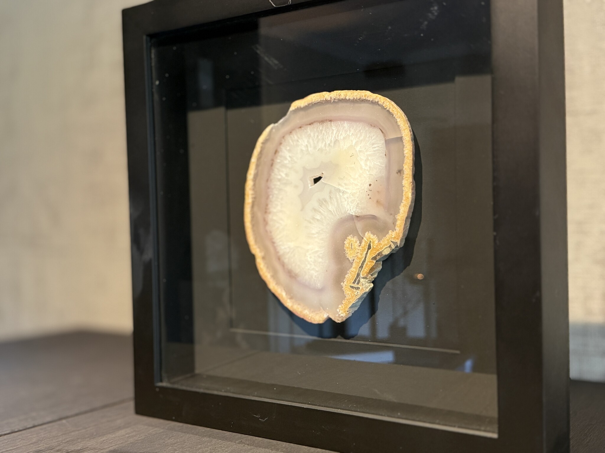 De appelgaard lijst met kristal taupe-wit