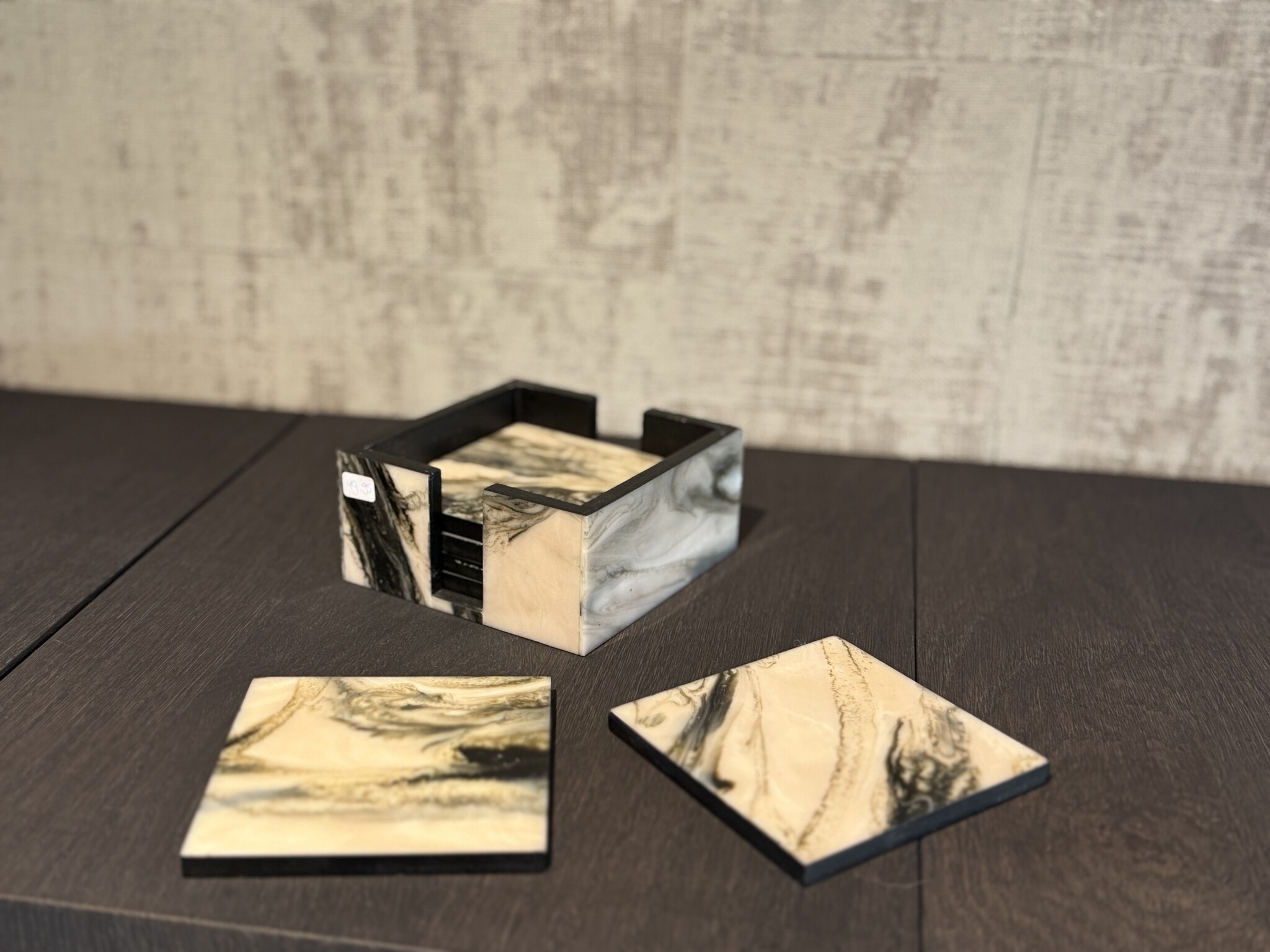 De appelgaard onderzetter set marmer