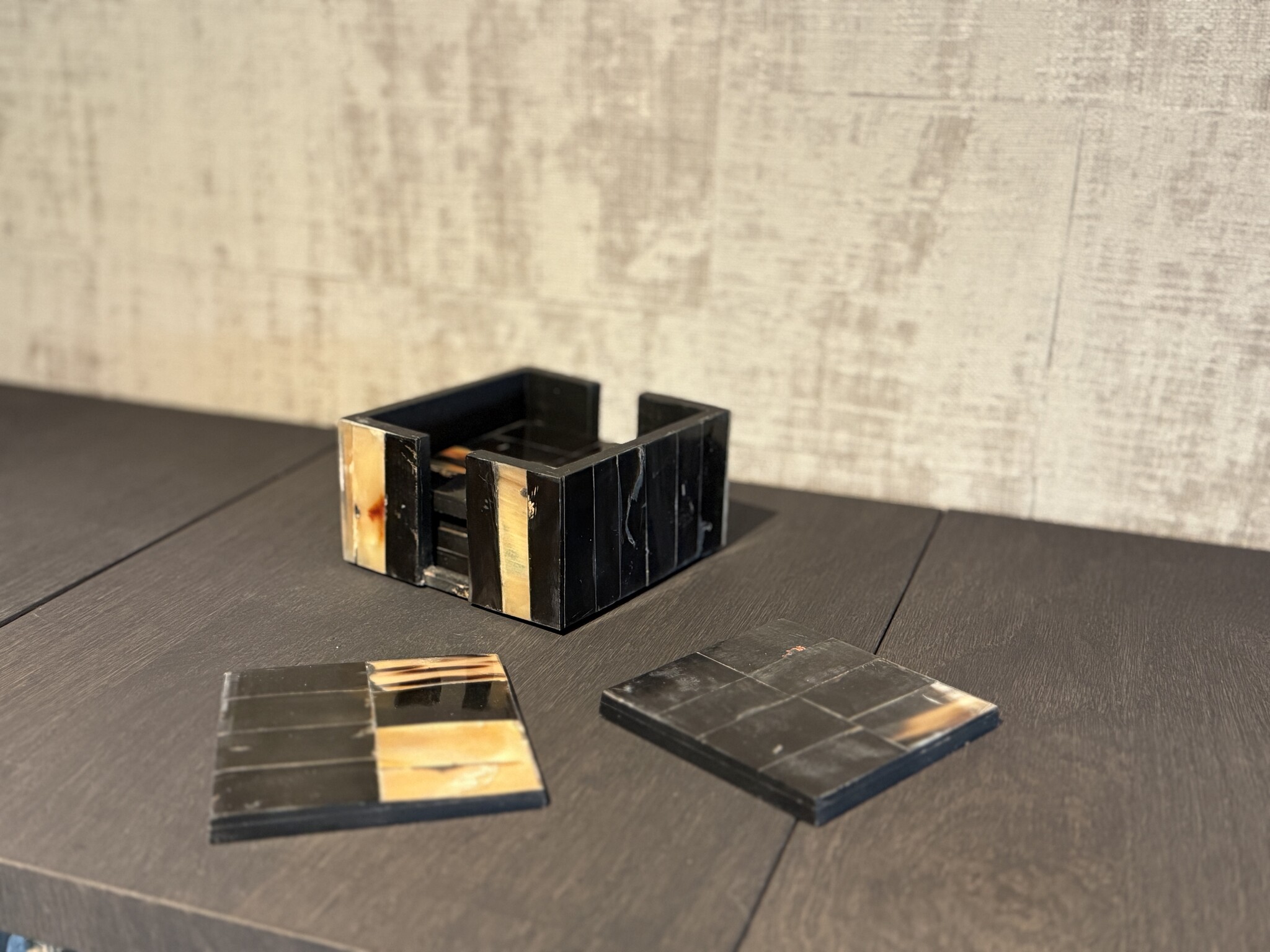 De appelgaard onderzetter set onyx