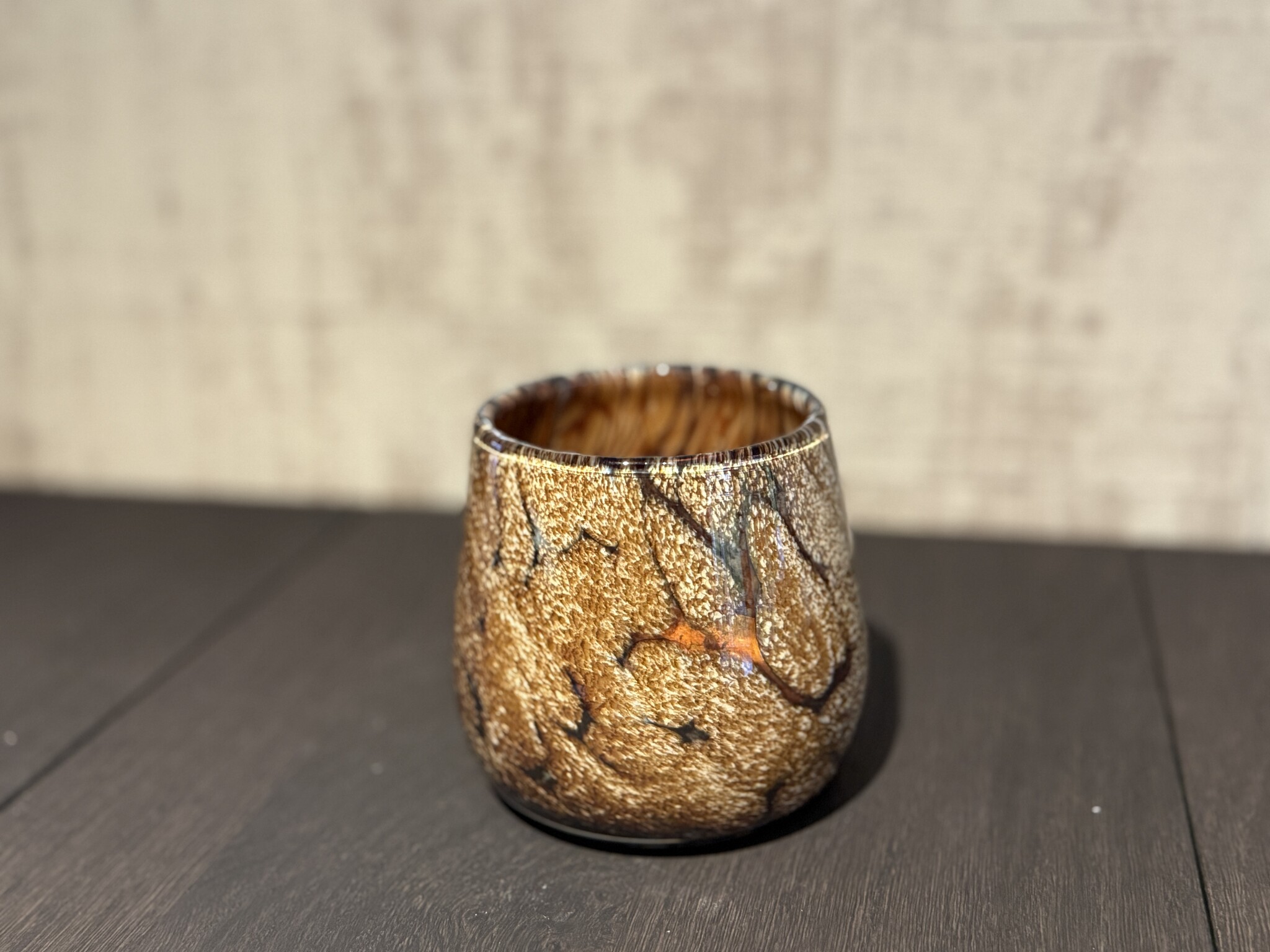 De appelgaard waxinelichthouder oker gemeleerd