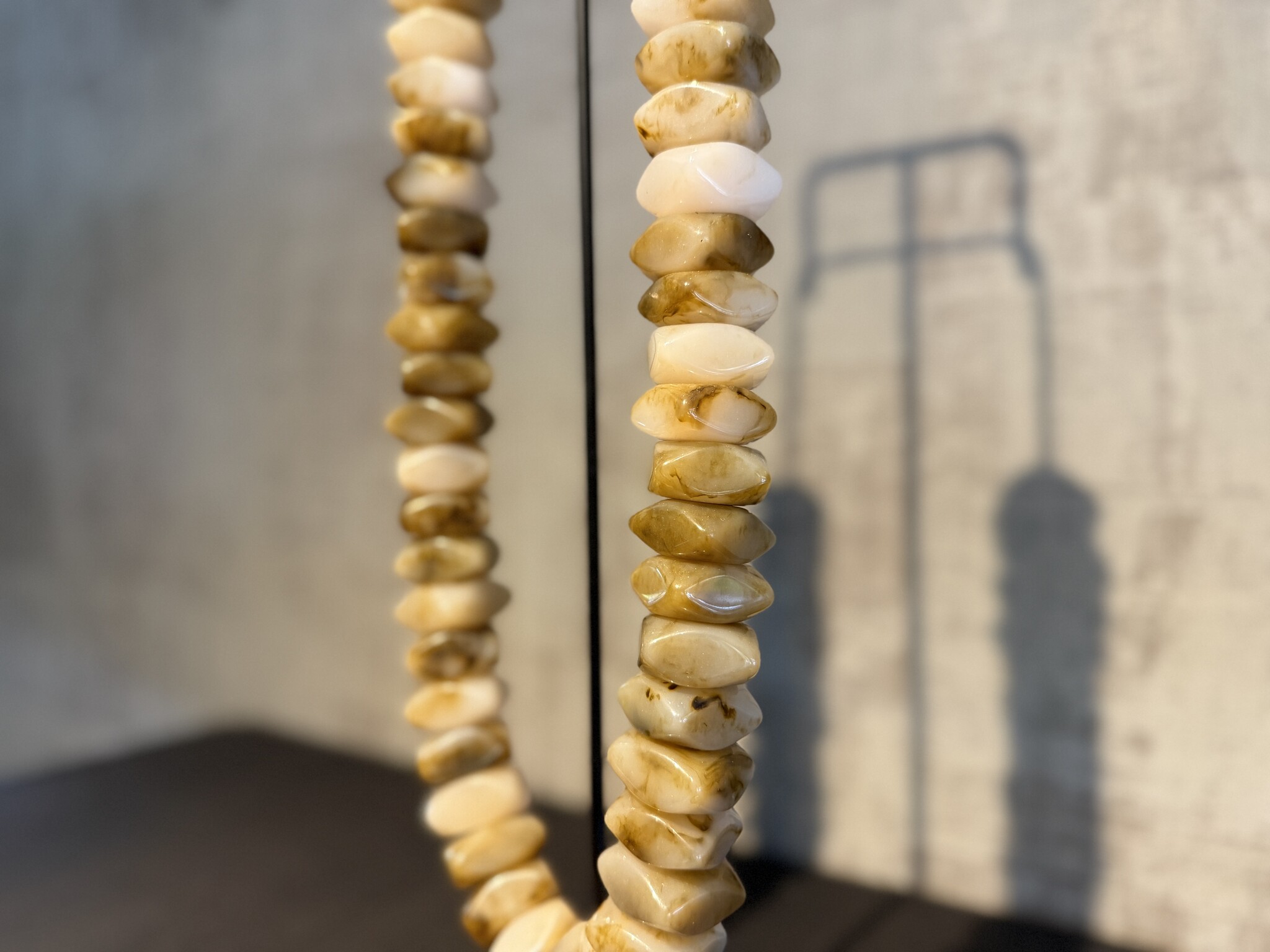 De appelgaard kralenketting bruin glans