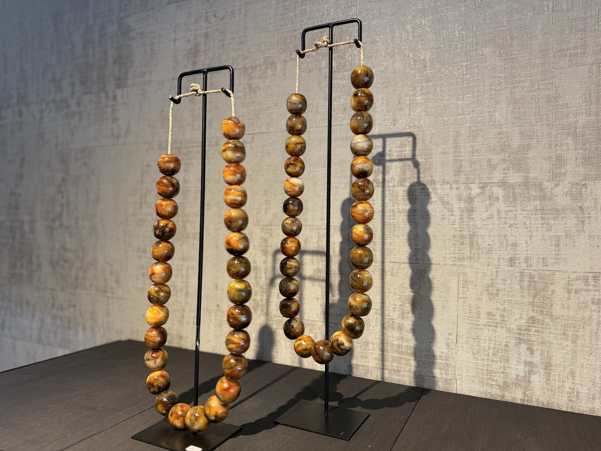 De appelgaard kralenketting bruin gemêleerd