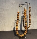 De appelgaard kralenketting bruin gemêleerd