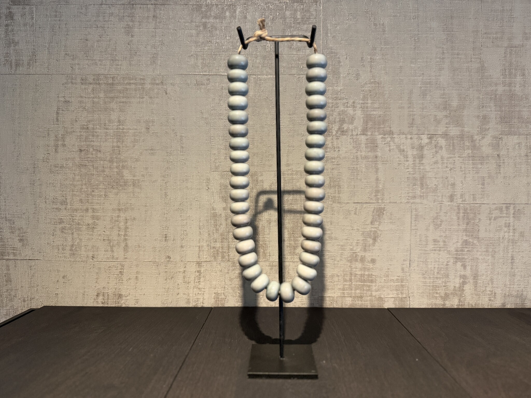 De appelgaard kralenketting grijs glans