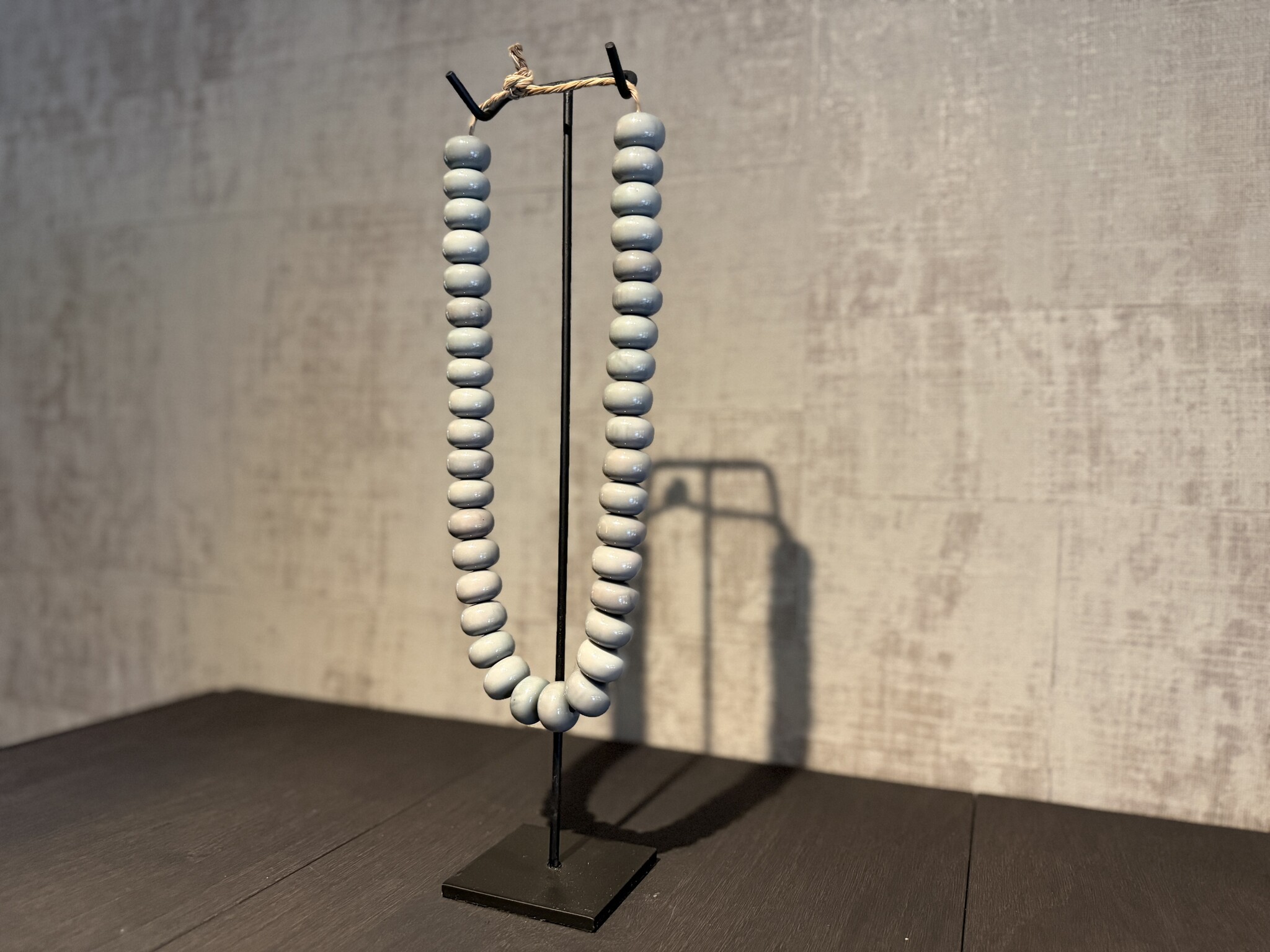 De appelgaard kralenketting grijs glans