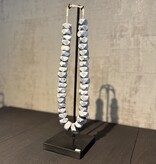 De appelgaard kralenketting grijs ruw