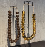 De appelgaard kralenketting bruin doorschijnend