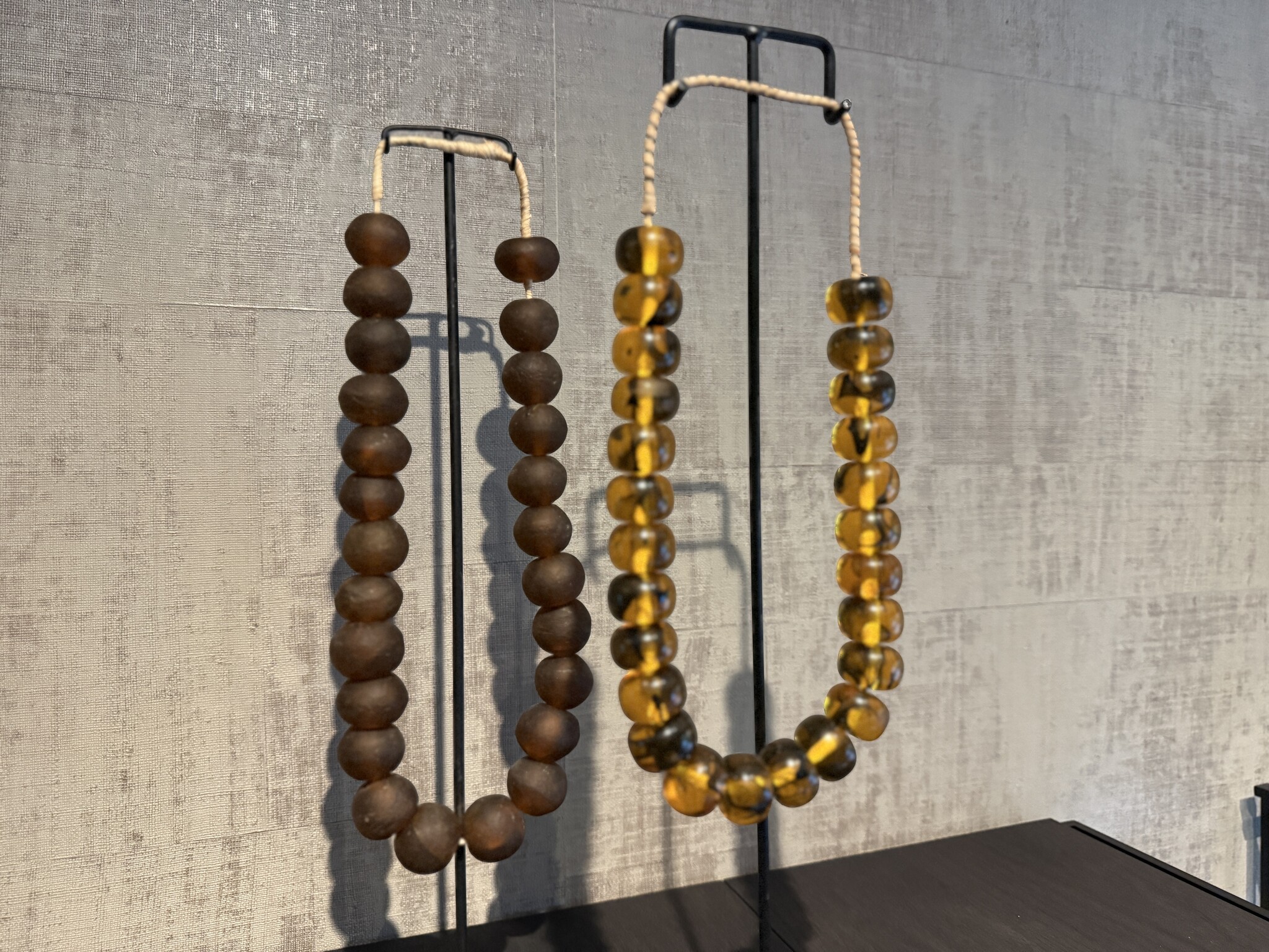 De appelgaard kralenketting bruin doorschijnend